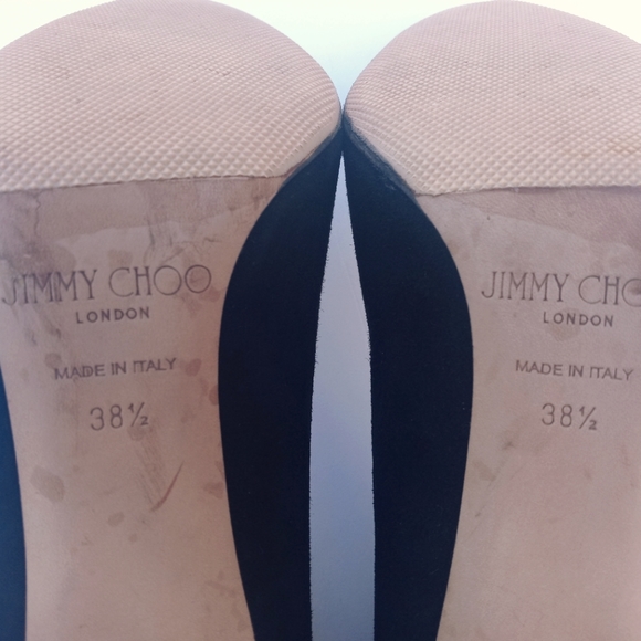 Jimmy Choo Jasmine Suede Button Pumps - Picture 9 of 10